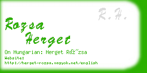 rozsa herget business card